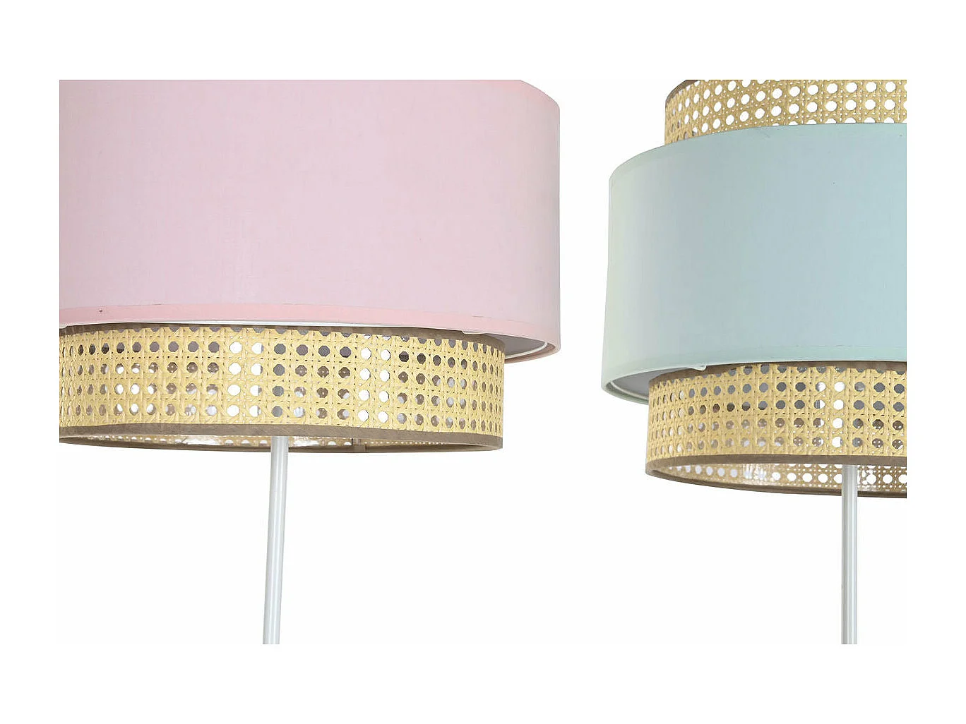 Lámpara de pie DKD Home Decor rosa verde