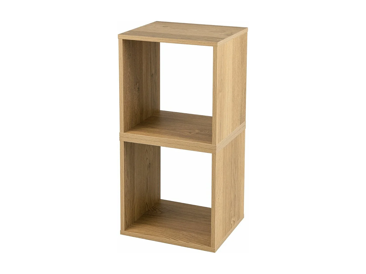 Lot de 2 Étagère de Rangement, 2 Cube de Rangement Salon Chambre Bureau Entrée, 38 x 33 x 77 cm, Naturel