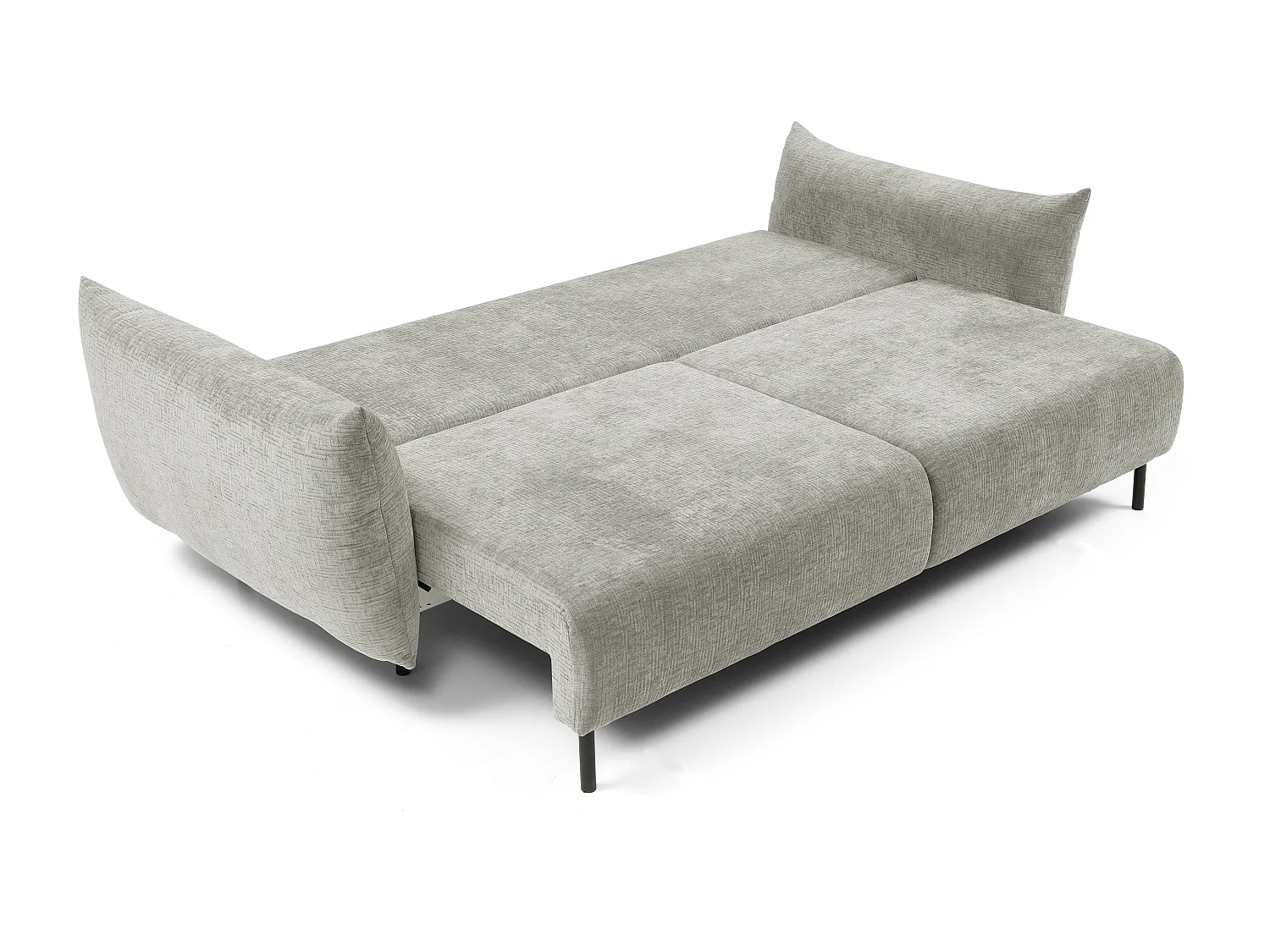 ADEL-bank – Moderne slaapbank met opbergruimte, siliconenkussens, golvende veren, LICHTGRIJS, 145x200 cm