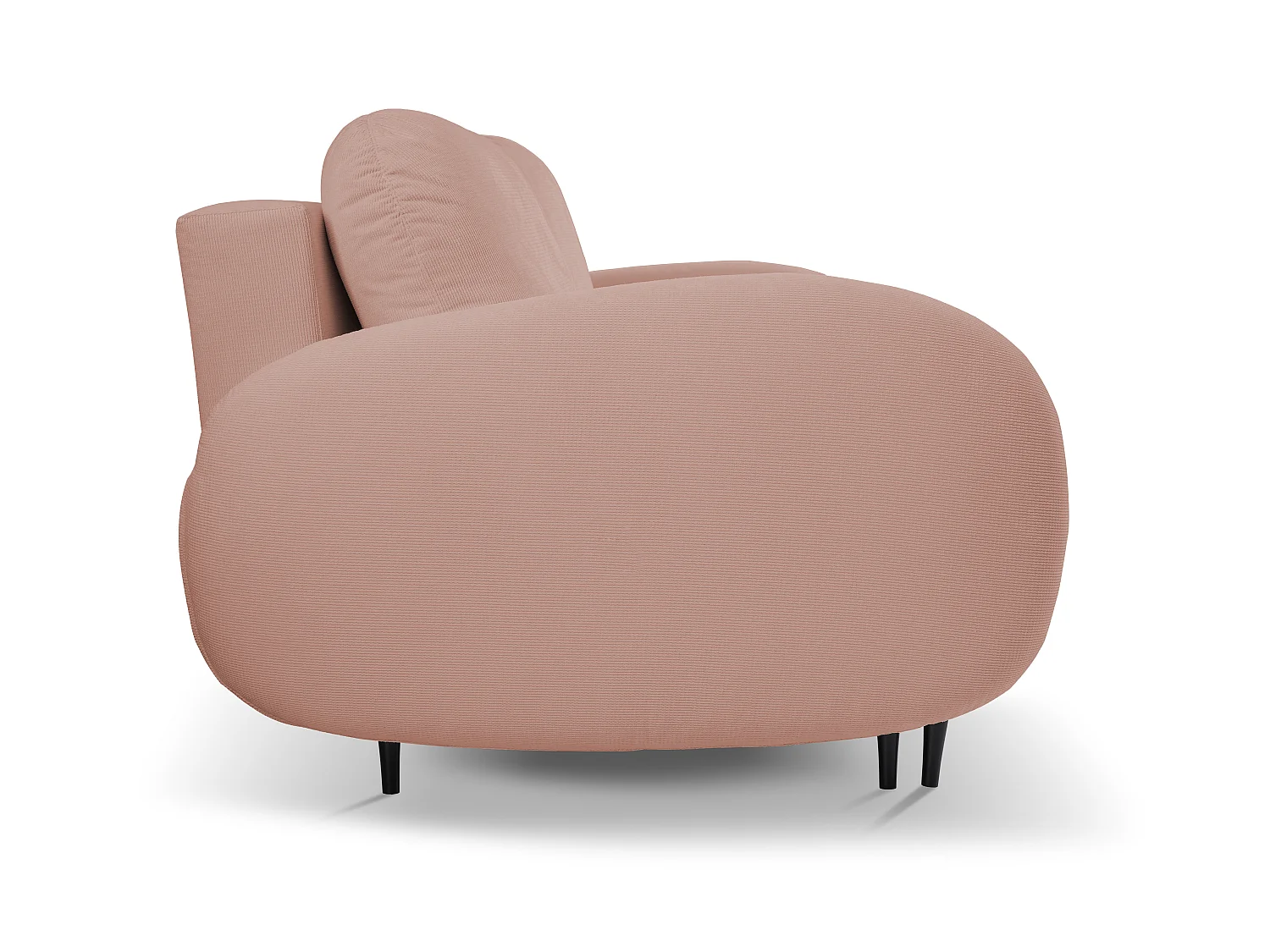Zweisitzer-Sofa SOFT, Schlafsofa, Stauraum, 2 Kissen, moderner Stil, 232x95x109 cm, Farbe: ROSA