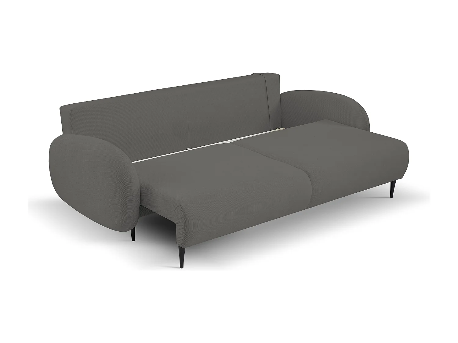 Canapé SOFT 2 places convertible, coffre de rangement, 2 coussins, style moderne, 232x95x109 cm, couleur : GRIS FONCÉ