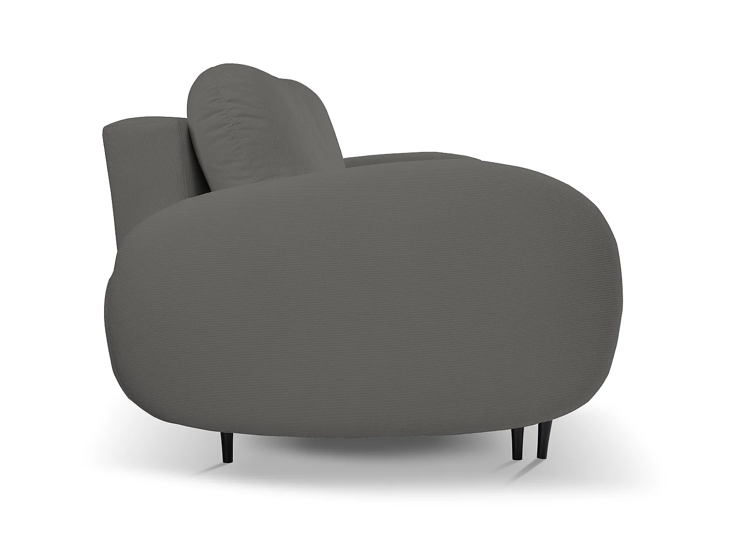 2-zitsbank SOFT – Slaapfunctie, opbergruimte, 2 kussens, modern design, 232x95x109 cm, kleur: DONKERGRIJS