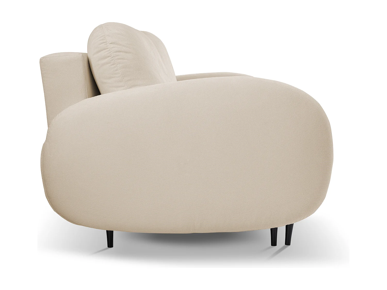 Sofa SOFT 2-osobowa, funkcja spania, pojemnik na pościel, 2 poduszki, styl nowoczesny, 232x95x109 cm, kolor: BEŻOWY