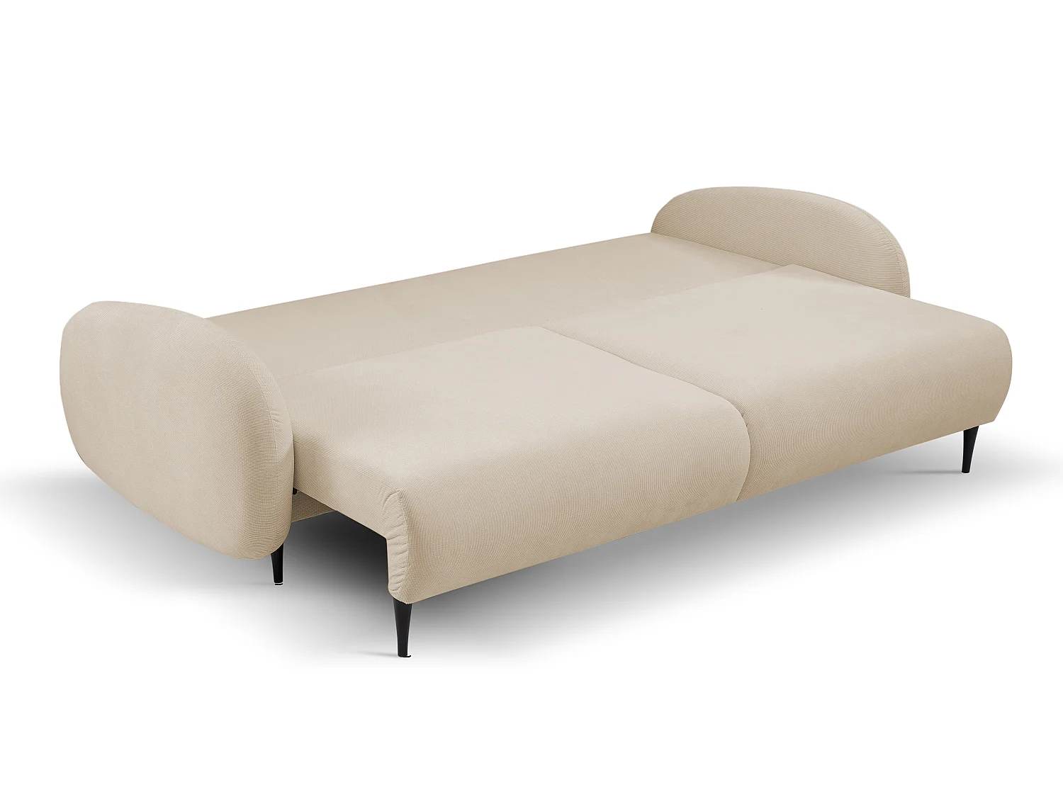 Zweisitzer-Sofa SOFT, Schlafsofa, Stauraum, 2 Kissen, moderner Stil, 232x95x109 cm, Farbe: BEIGE