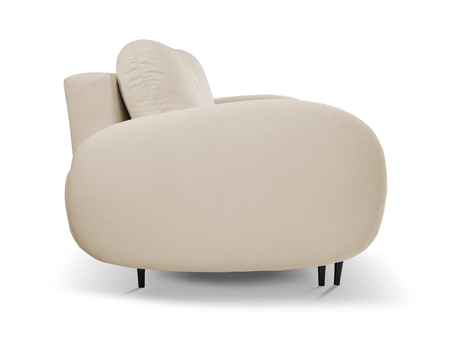 Zweisitzer-Sofa SOFT, Schlafsofa, Stauraum, 2 Kissen, moderner Stil, 232x95x109 cm, Farbe: BEIGE