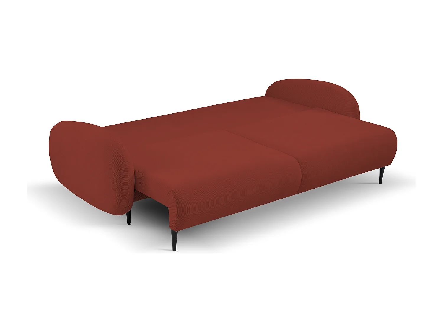 2-zitsbank SOFT – Slaapfunctie, opbergruimte, 2 kussens, modern design, 232x95x109 cm, kleur: ROOD