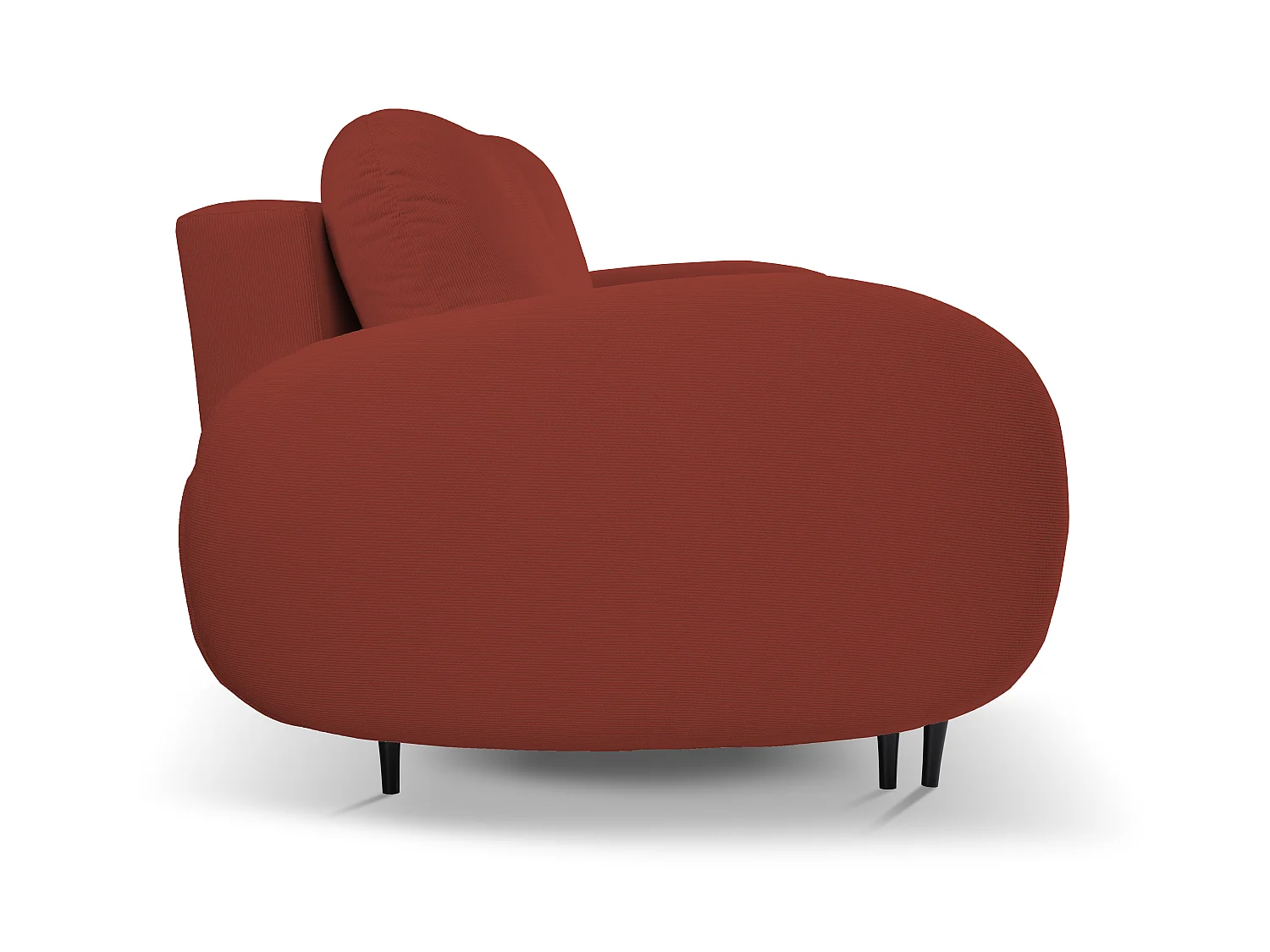 Sofa SOFT 2-osobowa, funkcja spania, pojemnik na pościel, 2 poduszki, styl nowoczesny, 232x95x109 cm, kolor: CZERWONY