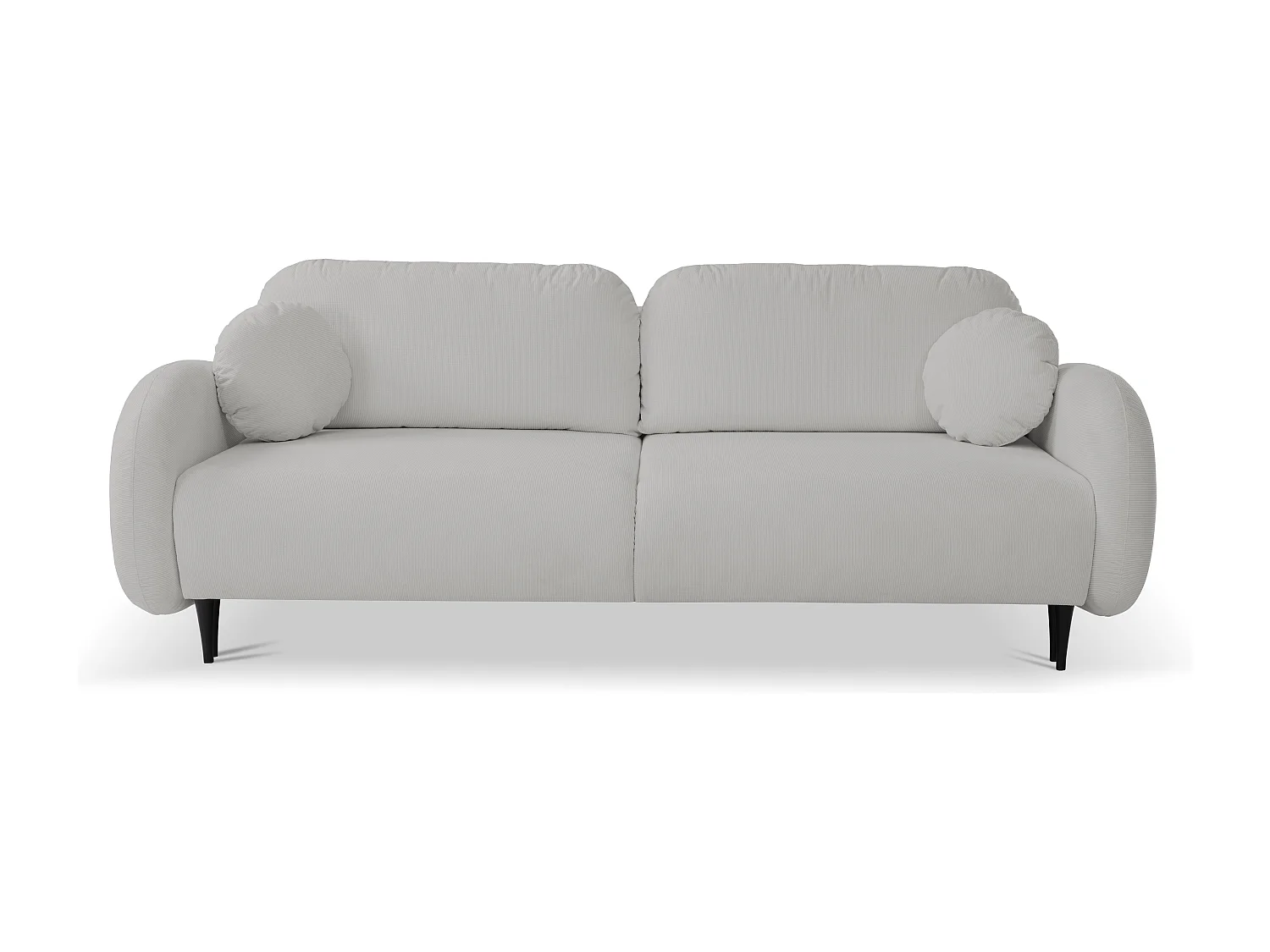 2-zitsbank SOFT – Slaapfunctie, opbergruimte, 2 kussens, modern design, 232x95x109 cm, kleur: LICHTGRIJS