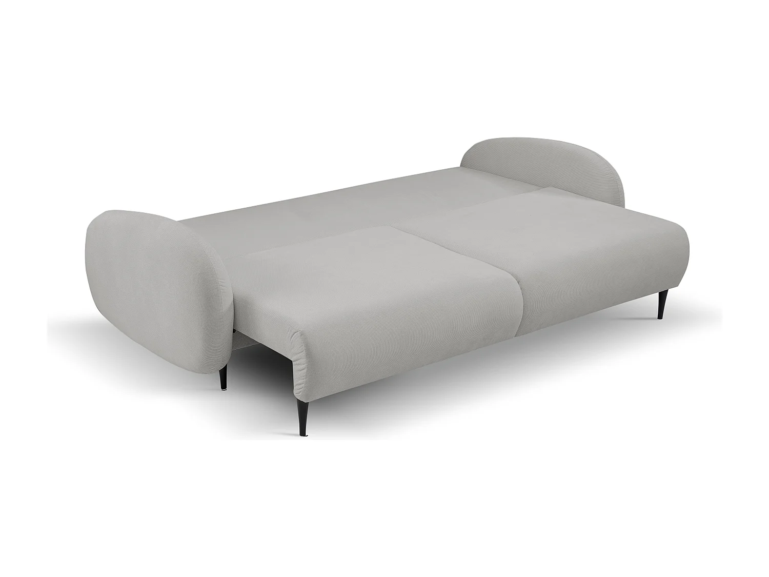 2-zitsbank SOFT – Slaapfunctie, opbergruimte, 2 kussens, modern design, 232x95x109 cm, kleur: LICHTGRIJS