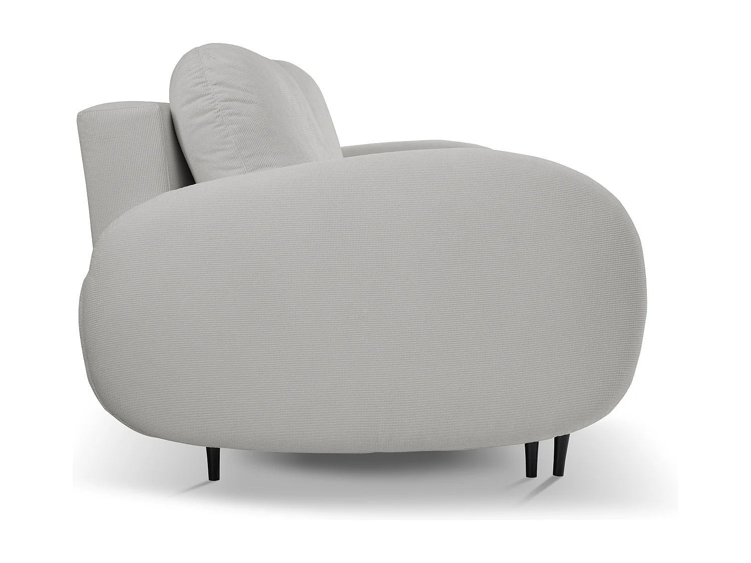 2-zitsbank SOFT – Slaapfunctie, opbergruimte, 2 kussens, modern design, 232x95x109 cm, kleur: LICHTGRIJS