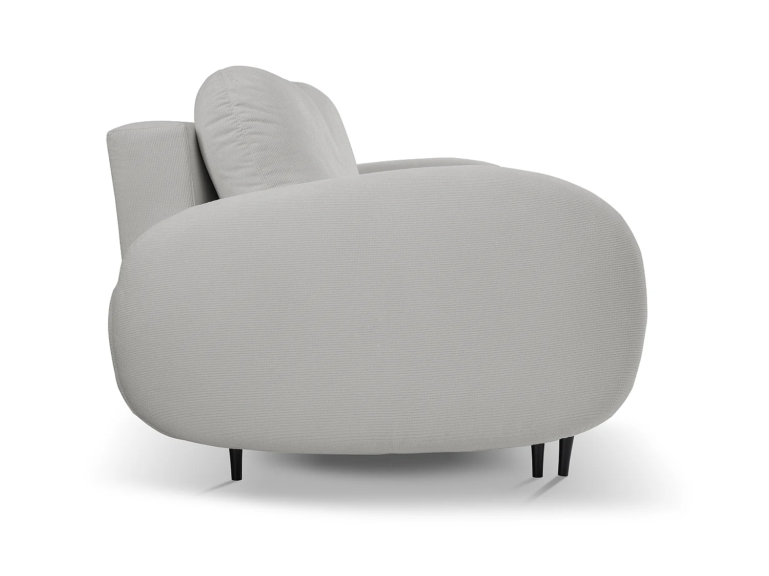 Zweisitzer-Sofa SOFT, Schlafsofa, Stauraum, 2 Kissen, moderner Stil, 232x95x109 cm, Farbe: HELLGRAU