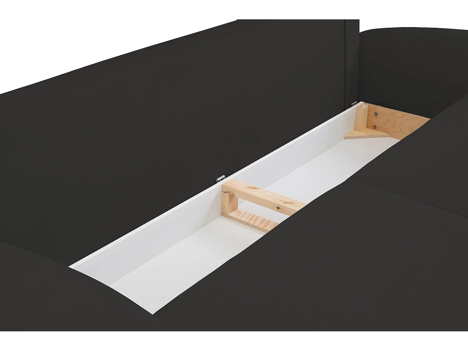 2-zitsbank SOFT – Slaapfunctie, opbergruimte, 2 kussens, modern design, 232x95x109 cm, kleur: ZWART