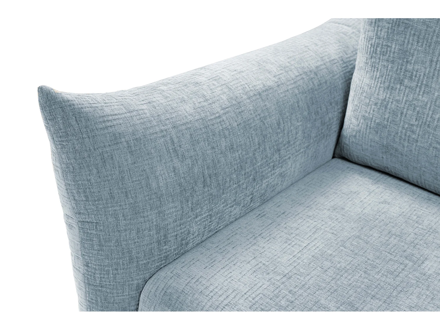 ADEL-Sofa nowoczesna sofa z funkcją spania, pojemnikiem, silikonowe poduszki, sprężyny faliste, NIEBIESKA, 145x200 cm