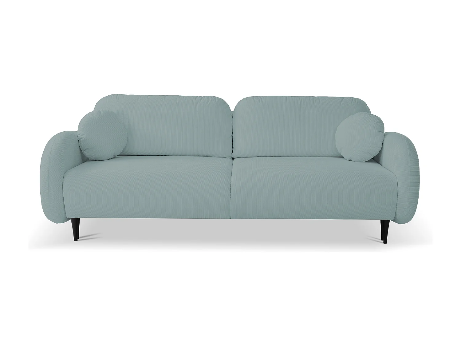2-zitsbank SOFT – Slaapfunctie, opbergruimte, 2 kussens, modern design, 232x95x109 cm, kleur: TURQUOISE