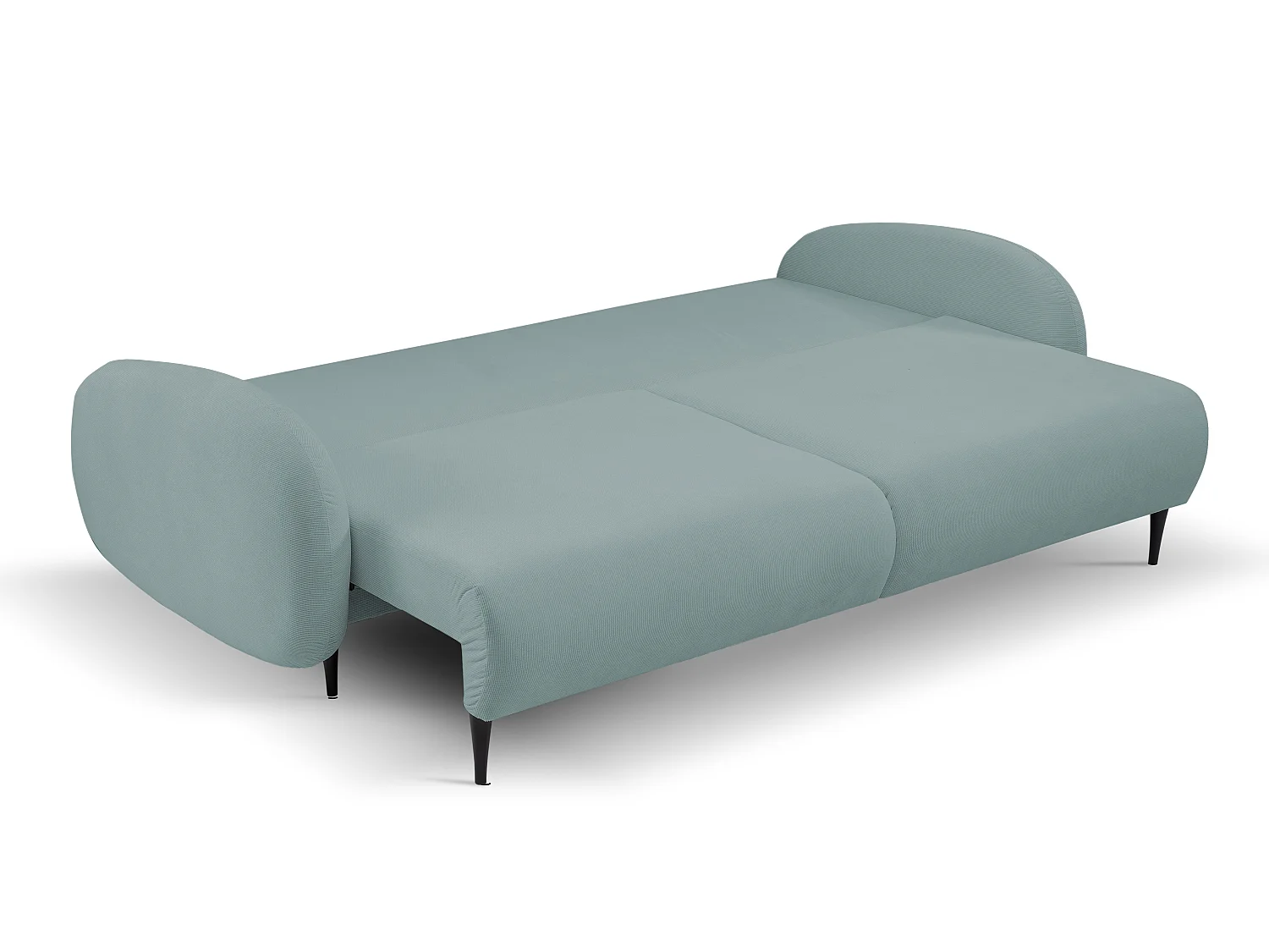 Zweisitzer-Sofa SOFT, Schlafsofa, Stauraum, 2 Kissen, moderner Stil, 232x95x109 cm, Farbe: TÜRKIS