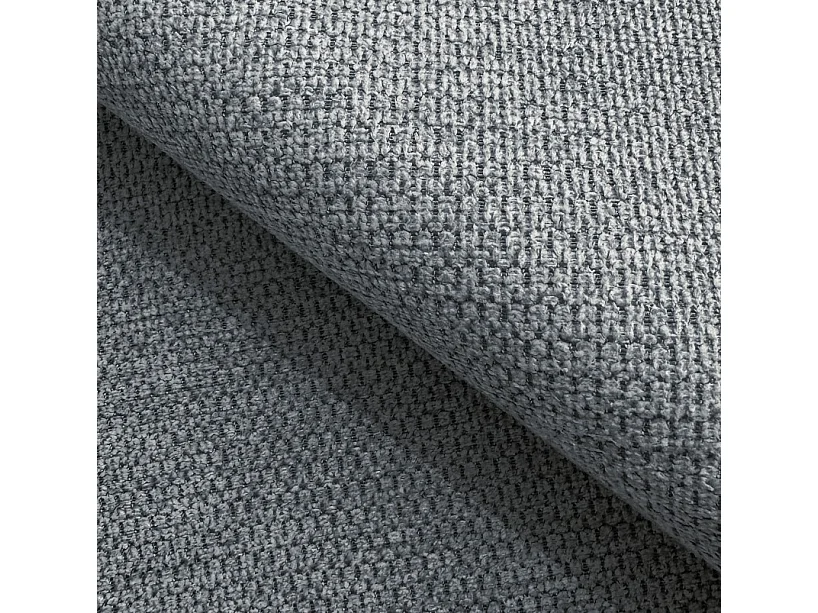 Canapé OLIO Convertible avec coffre, coussins décoratifs, fonction pliable, design scandinave, couchage 142x200 cm, pieds noirs, couleur GRIS FONCÉ