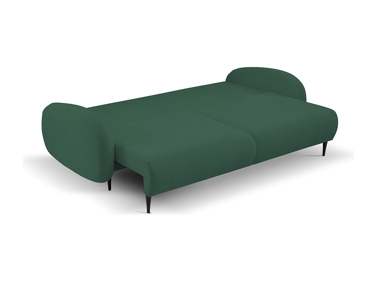 Sofa SOFT 2-osobowa, funkcja spania, pojemnik na pościel, 2 poduszki, styl nowoczesny, 232x95x109 cm, kolor: ZIELONY