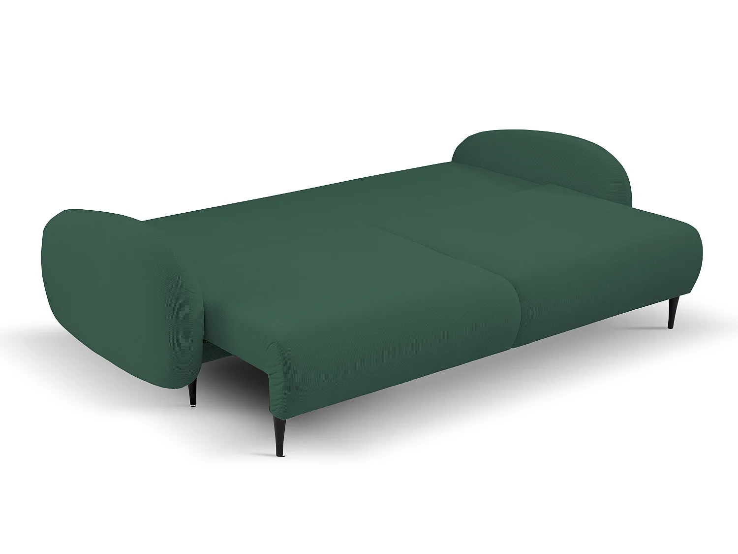 Zweisitzer-Sofa SOFT, Schlafsofa, Stauraum, 2 Kissen, moderner Stil, 232x95x109 cm, Farbe: GRÜN