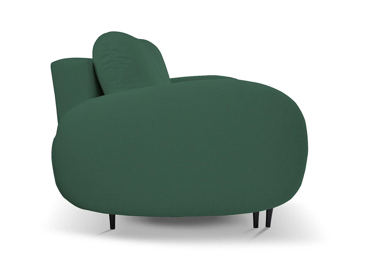 Zweisitzer-Sofa SOFT, Schlafsofa, Stauraum, 2 Kissen, moderner Stil, 232x95x109 cm, Farbe: GRÜN