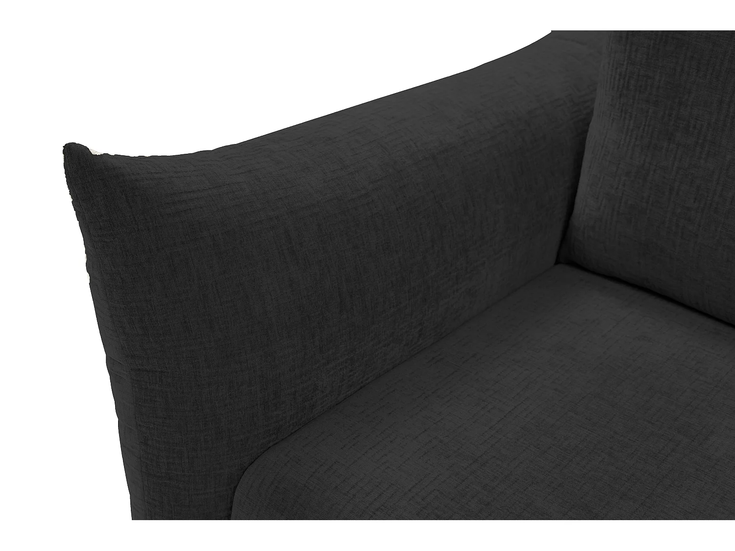 ADEL-bank – Moderne slaapbank met opbergruimte, siliconenkussens, golvende veren, DONKERGRAFIET, 145x200 cm