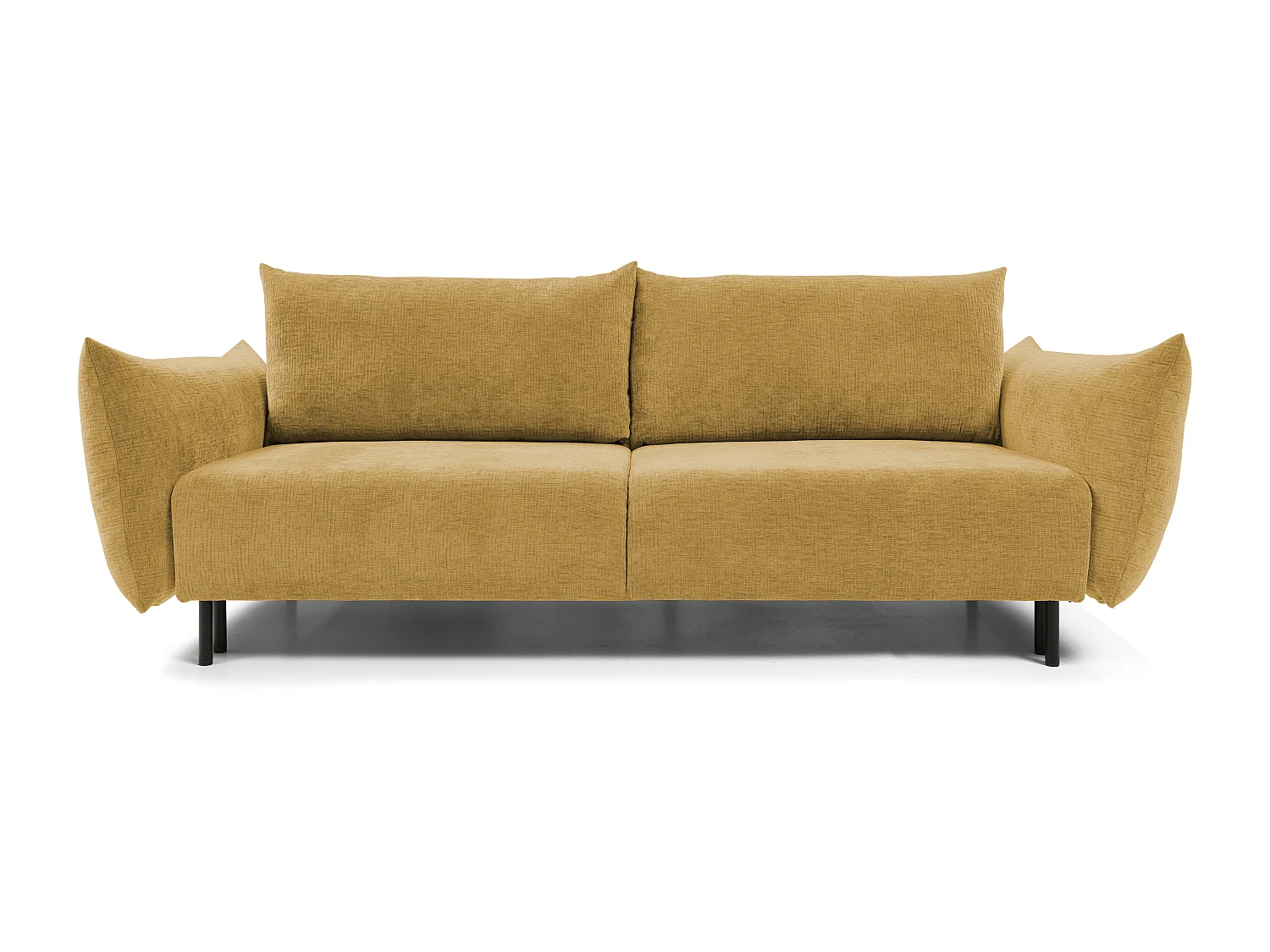 ADEL-bank – Moderne slaapbank met opbergruimte, siliconenkussens, golvende veren, GOUD, 145x200 cm