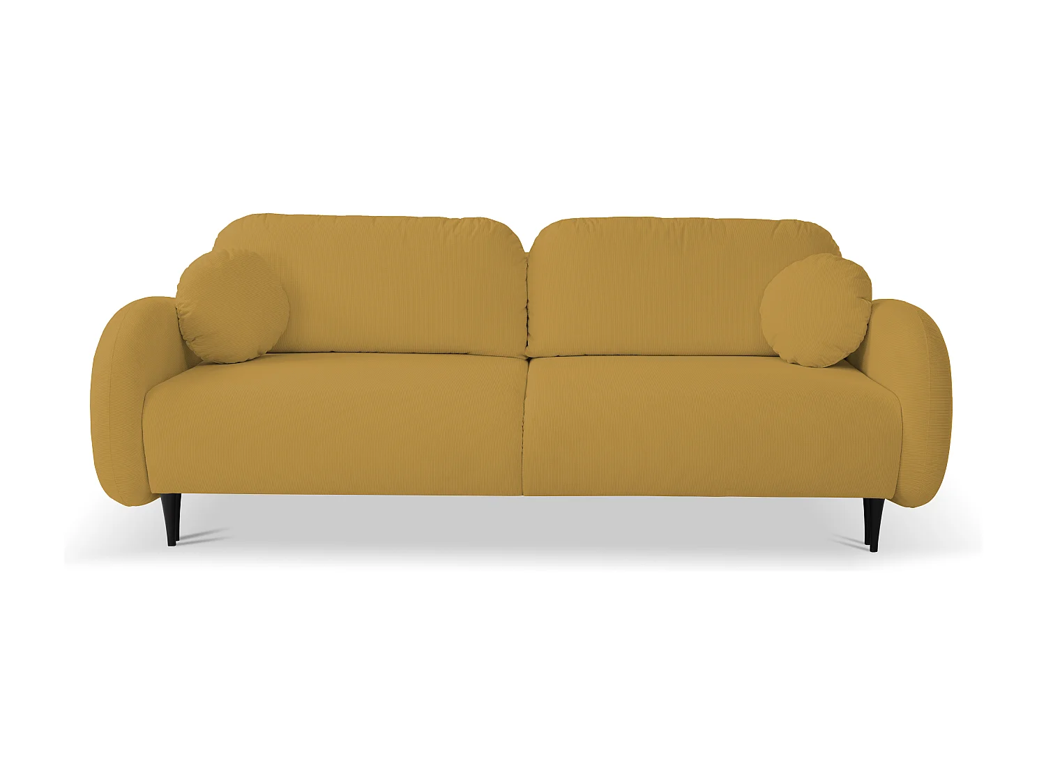 Canapé SOFT 2 places convertible, coffre de rangement, 2 coussins, style moderne, 232x95x109 cm, couleur : OR