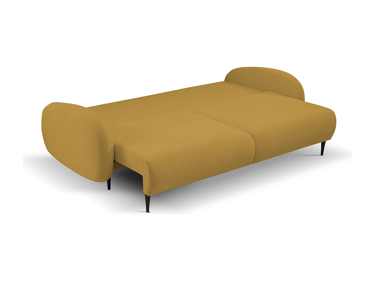 Canapé SOFT 2 places convertible, coffre de rangement, 2 coussins, style moderne, 232x95x109 cm, couleur : OR