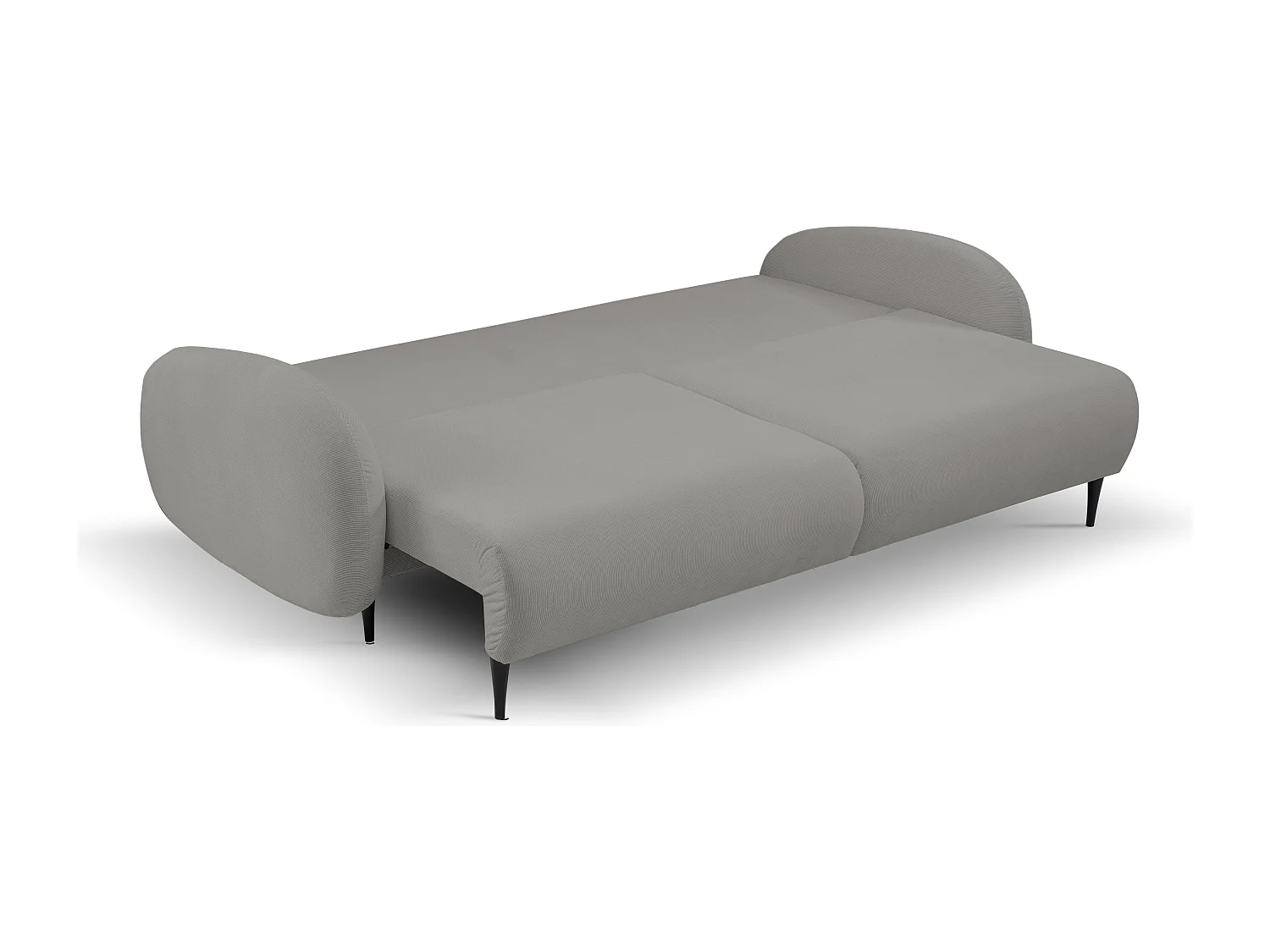 Sofa SOFT 2-osobowa, funkcja spania, pojemnik na pościel, 2 poduszki, styl nowoczesny, 232x95x109 cm, kolor: SZARY