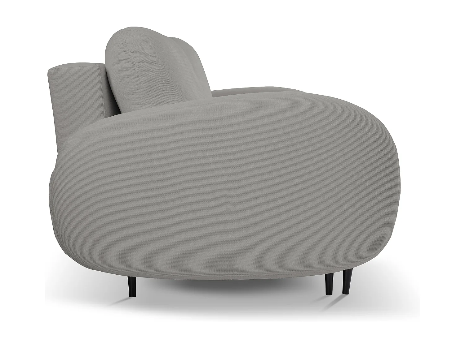 Sofa SOFT 2-osobowa, funkcja spania, pojemnik na pościel, 2 poduszki, styl nowoczesny, 232x95x109 cm, kolor: SZARY