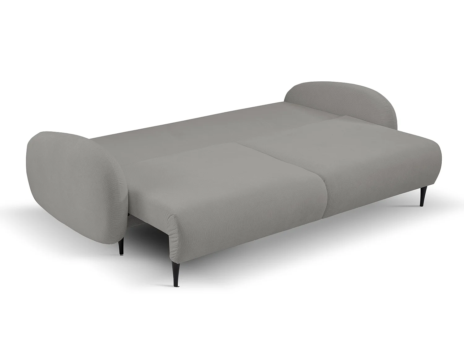 2-zitsbank SOFT – Slaapfunctie, opbergruimte, 2 kussens, modern design, 232x95x109 cm, kleur: GRIJS