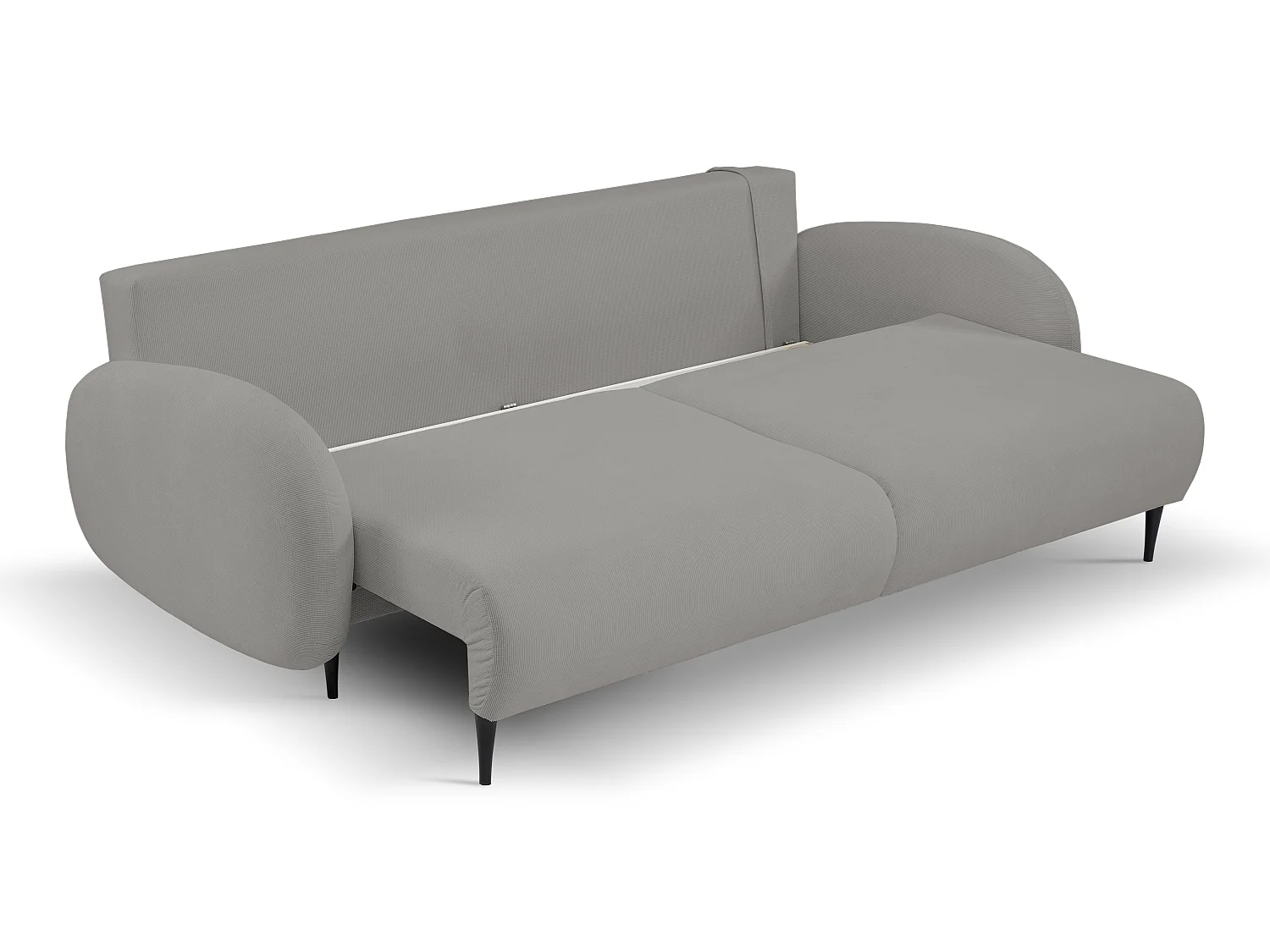2-zitsbank SOFT – Slaapfunctie, opbergruimte, 2 kussens, modern design, 232x95x109 cm, kleur: GRIJS