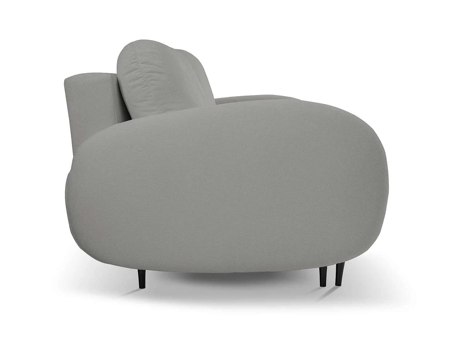 2-zitsbank SOFT – Slaapfunctie, opbergruimte, 2 kussens, modern design, 232x95x109 cm, kleur: GRIJS