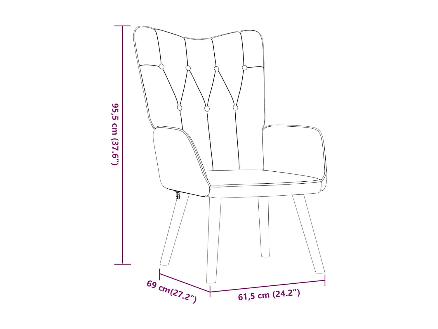 Chaise de relaxation avec tabouret Rouge bordeaux Tissu