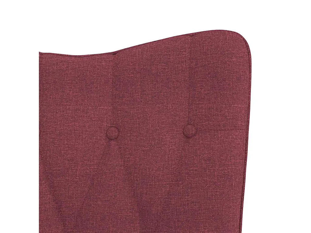 Chaise de relaxation avec tabouret Rouge bordeaux Tissu