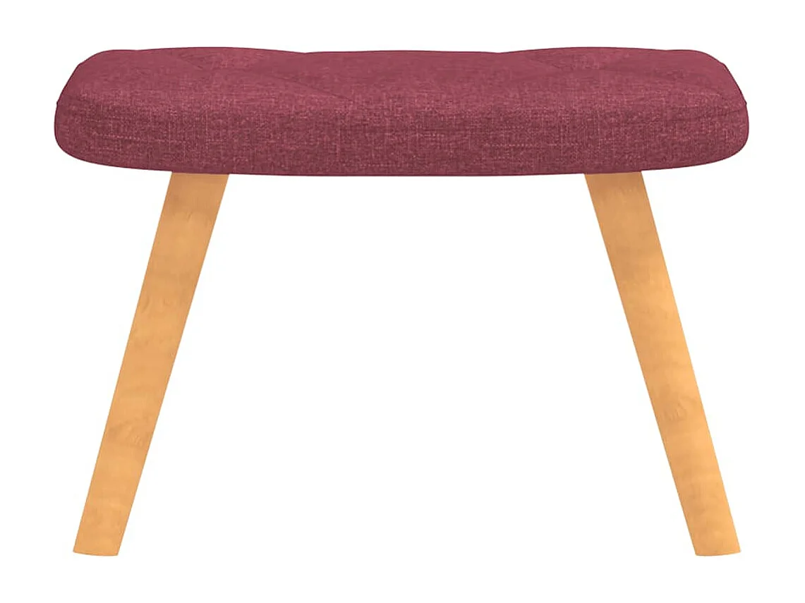 Chaise de relaxation avec tabouret Rouge bordeaux Tissu