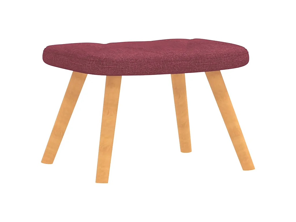 Relaxsessel mit Hocker Weinrot Stoff