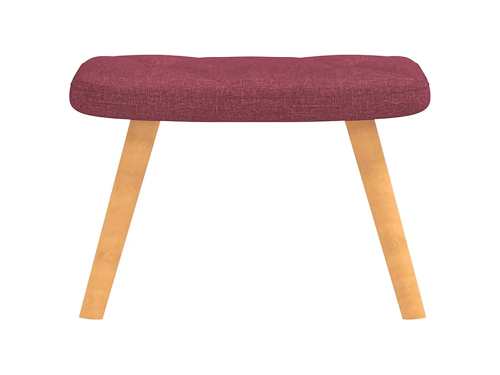 Relaxsessel mit Hocker Weinrot Stoff