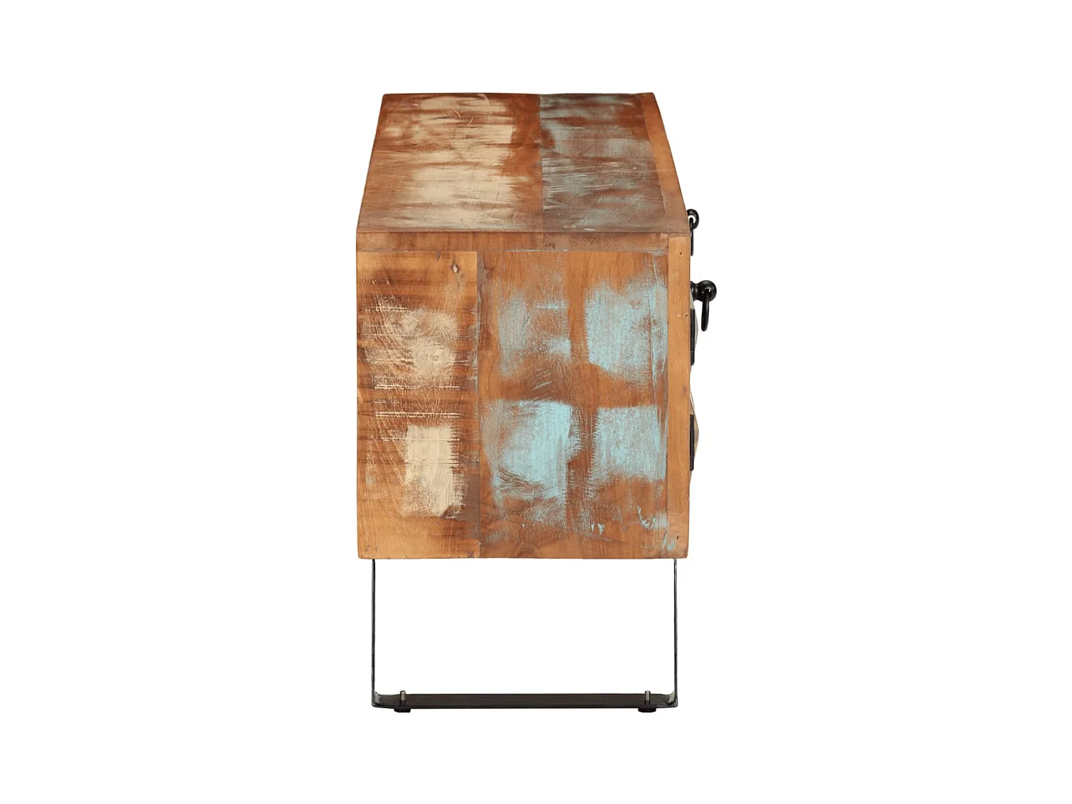 Móvel de TV 112x30x45 cm madeira recuperada maciça