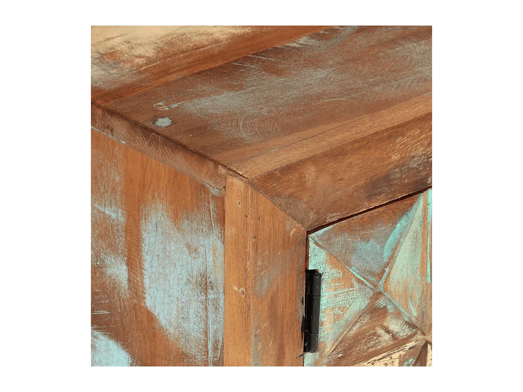 Móvel de TV 112x30x45 cm madeira recuperada maciça