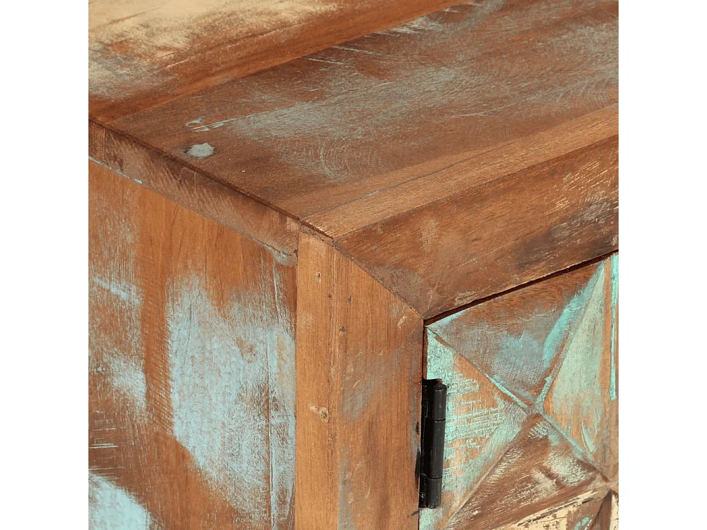 Meuble TV 112x30x45 cm bois massif de récupération