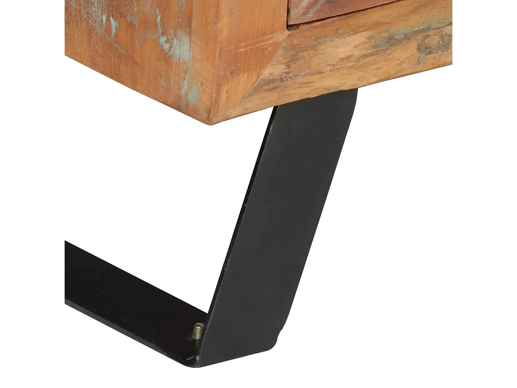 Meuble TV 112x30x45 cm bois massif de récupération