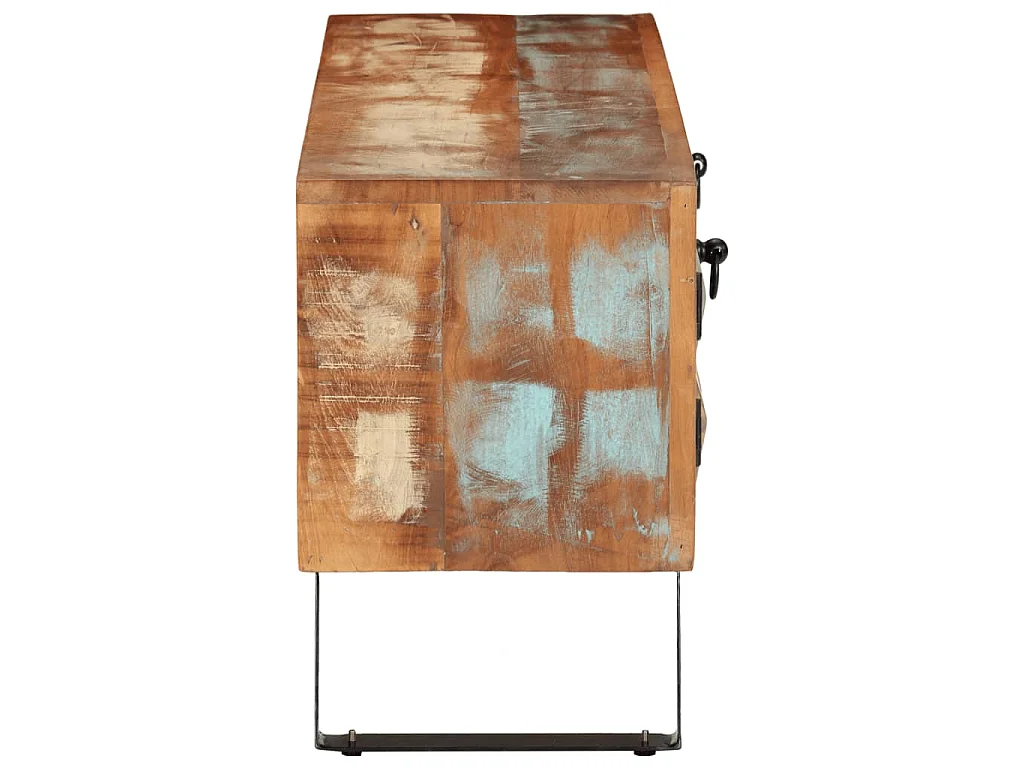 Mobile Porta TV 112x30x45 cm in Legno Massello di Recupero