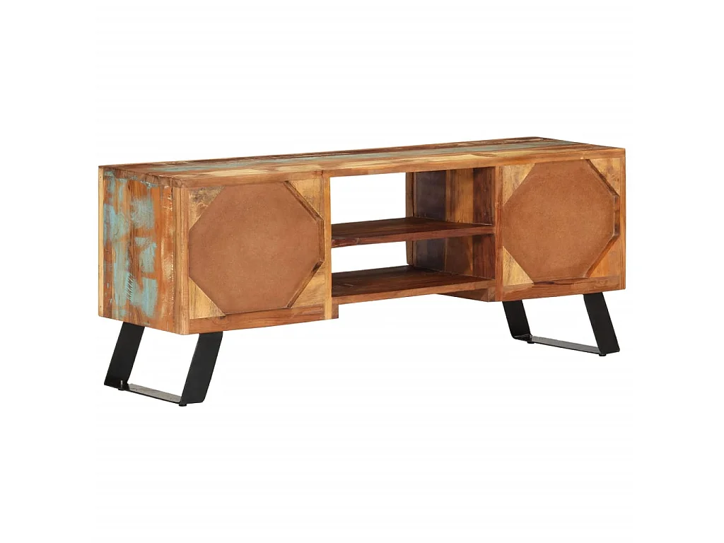 Mobile Porta TV 112x30x45 cm in Legno Massello di Recupero