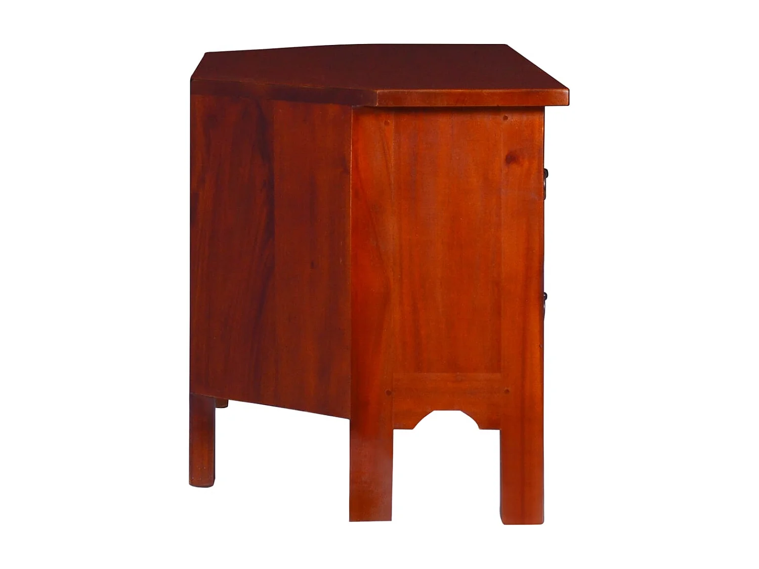 Móvel de TV 100x40x45 cm madeira mogno maciça castanho clássico