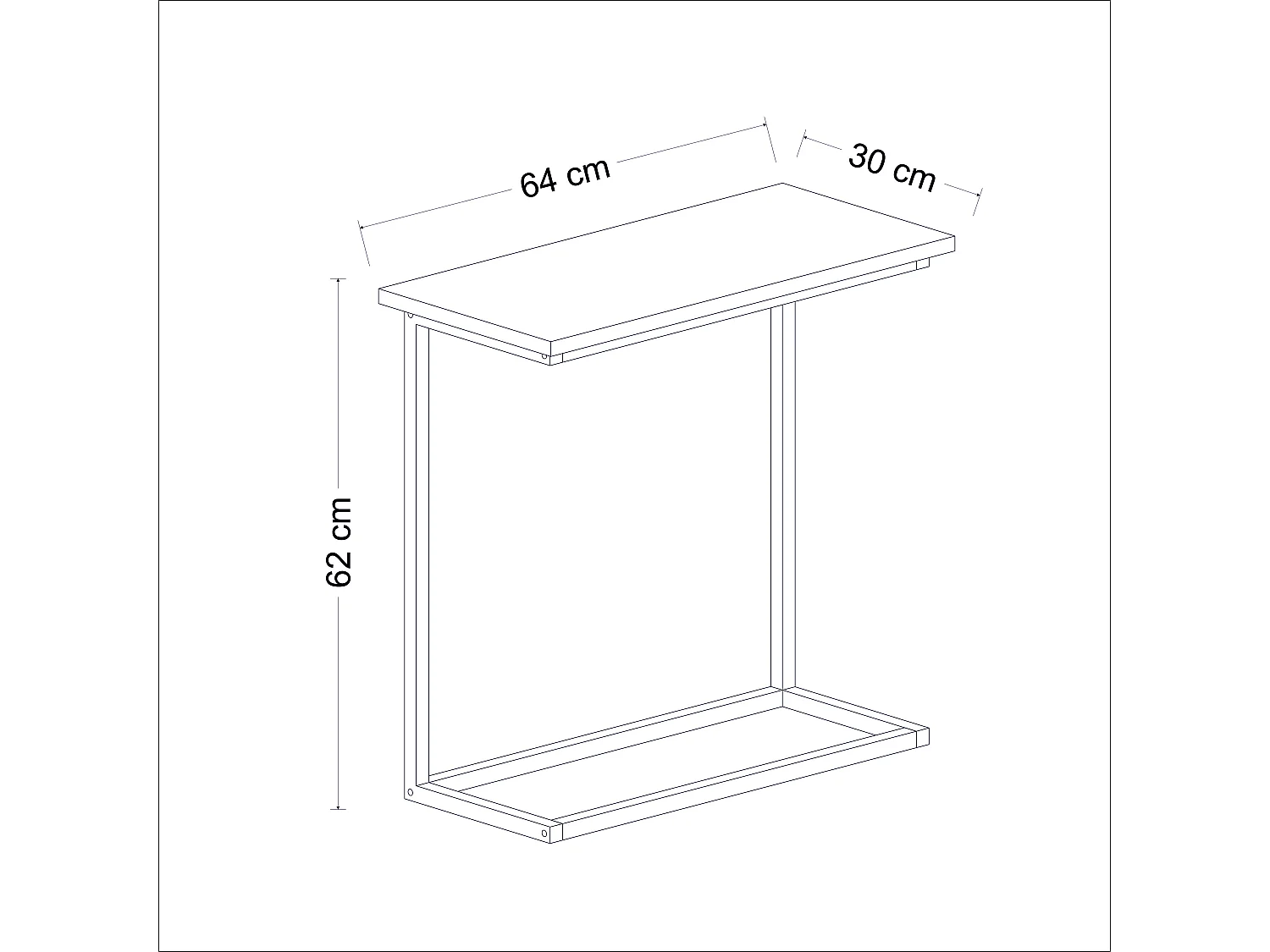 Beistelltisch Narin Anthrazit Gold mit Metallfüße 9277