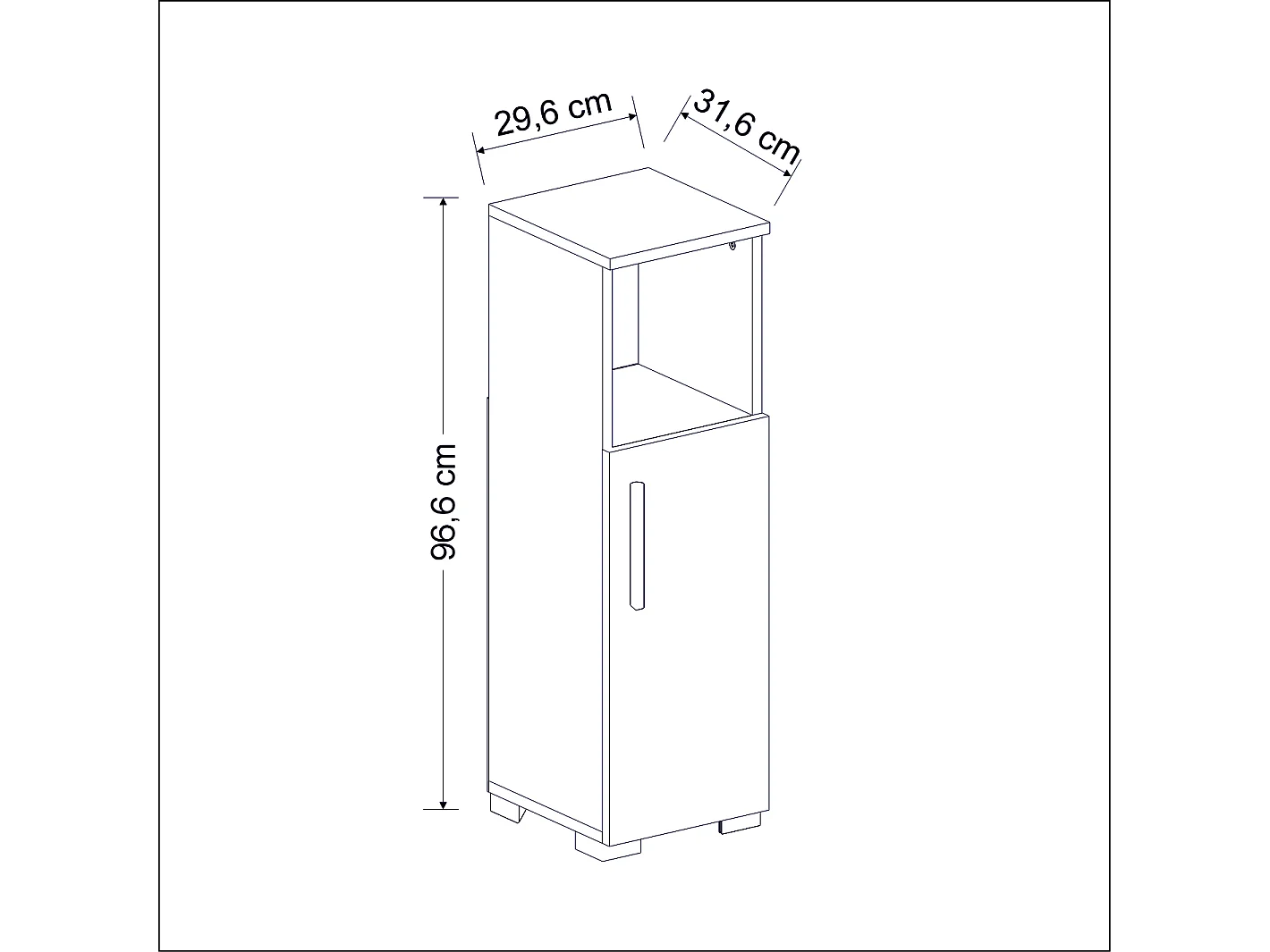 Mehrzweckschrank Duru Weiß 9260