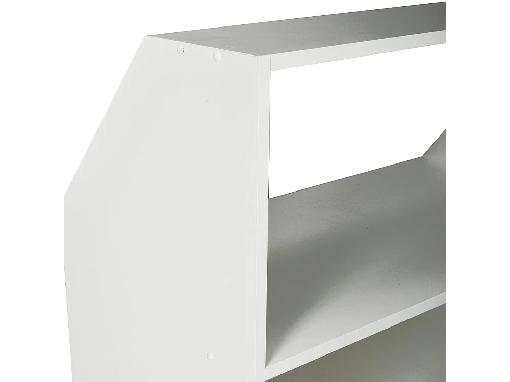 Meuble de rangement sous pente ALIX, H. 100 x L. 100 x P. 50 cm, Blanc