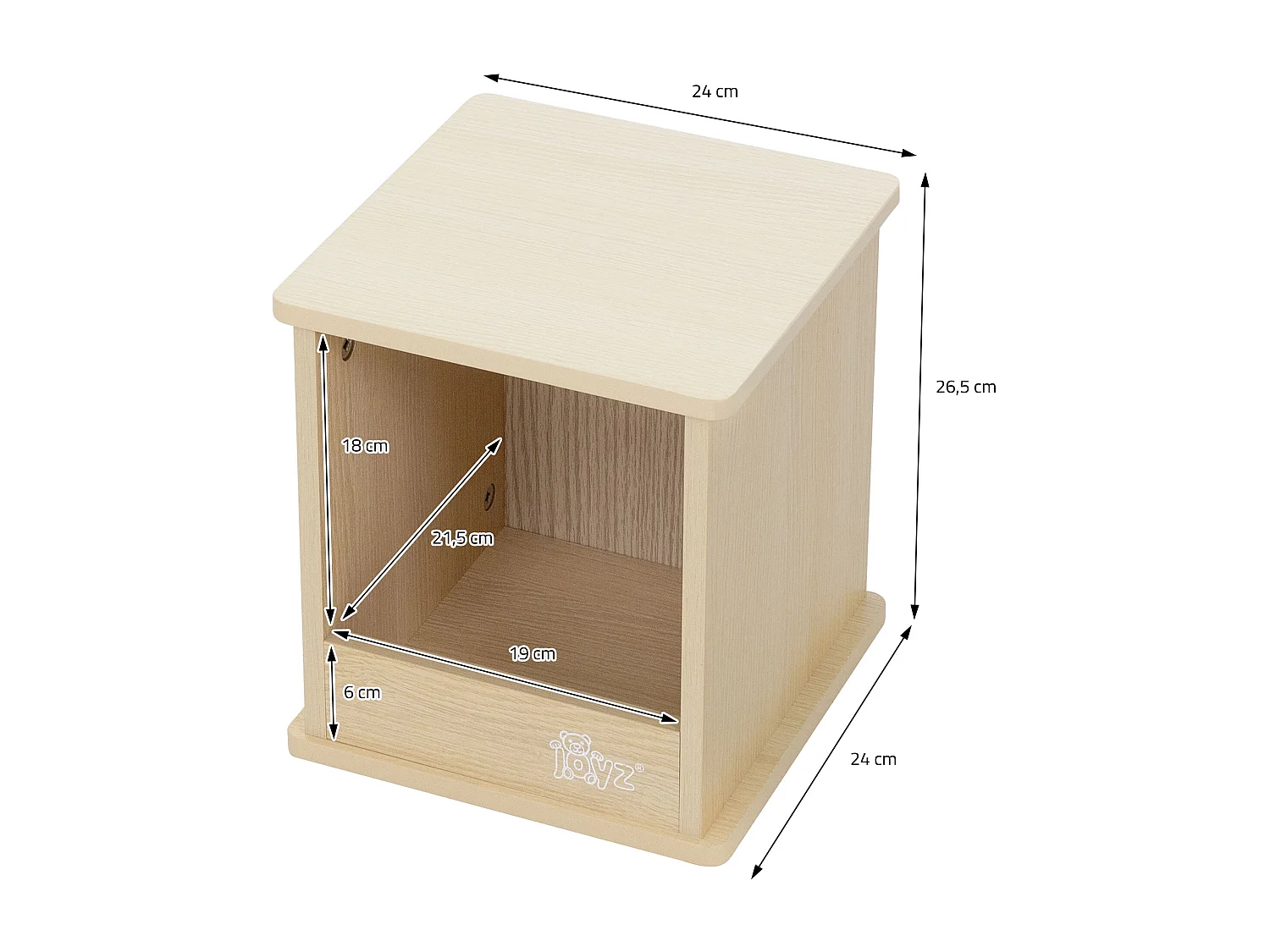 Grupo de asientos para niños con mesa y 4 sillas mueble madera baldas abiertas