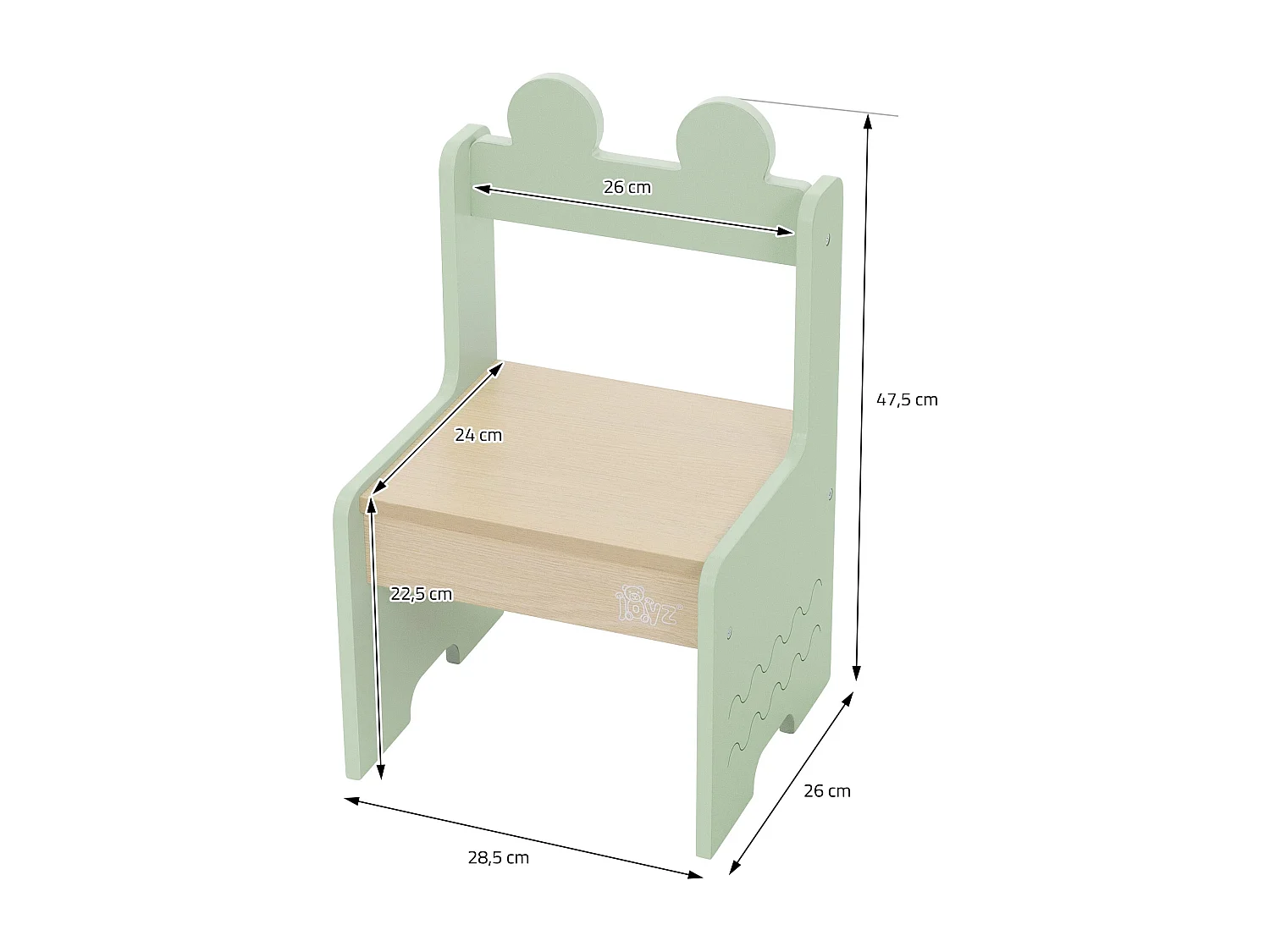 Joyz Set de 2 sièges avec table pour enfants groupe 3 pièces meubles en bois