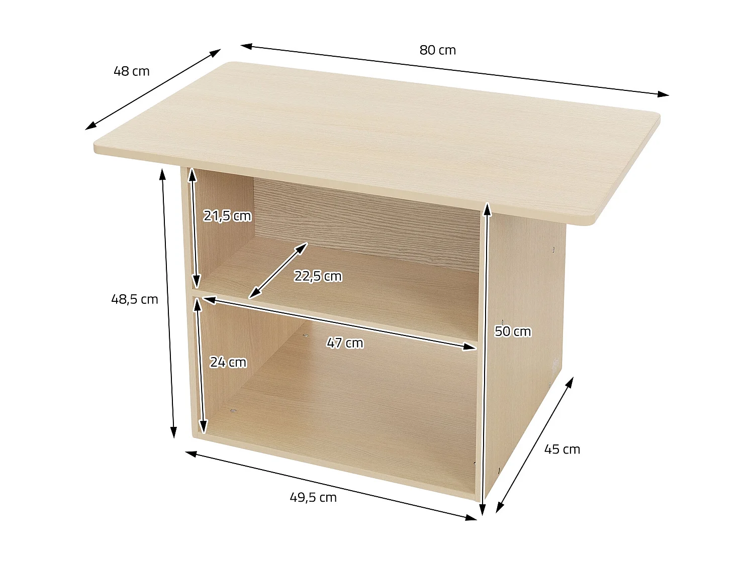 Joyz Set de 2 sièges avec table pour enfants groupe 3 pièces meubles en bois